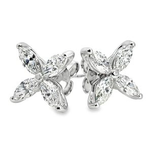 White Diamond Earrings