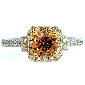 Orange Diamond Rings