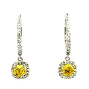 Yellow Diamond Earrings