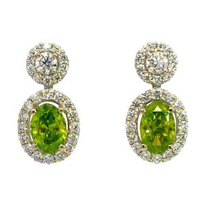 Green Diamond Earrings