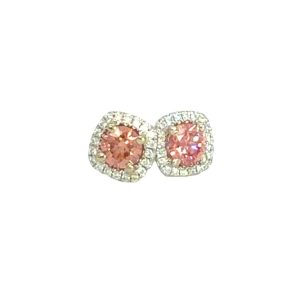 Pink Diamond Earrings