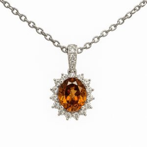 Orange Diamond Pendants